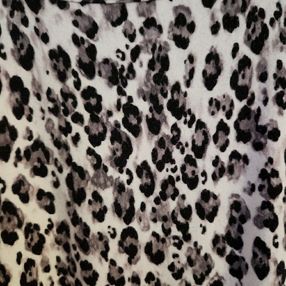 JM Collection Three Quarter Sleeve Animal Print Banded Waist Top Size XL - Picture 5 of 7